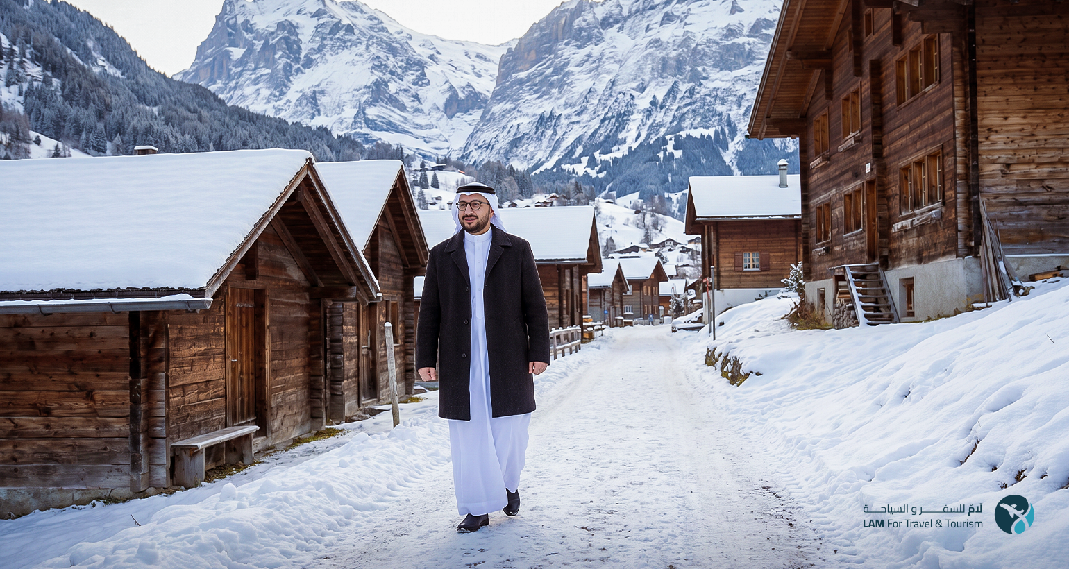 جبال سويسرا خلال فصل الشتاء Swiss mountains during winter